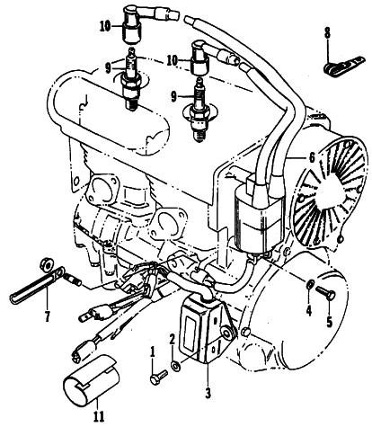 Parts Diagram for Arctic Cat 1987 JAG 340 SNOWMOBILE ELECTRICAL
