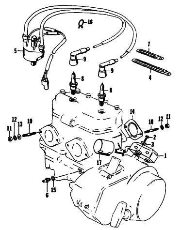 Parts Diagram for Arctic Cat 1987 EL TIGRE 6000 (650 L/C) SNOWMOBILE ELECTRICAL