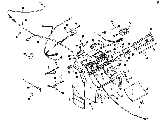Parts Diagram for Arctic Cat 1987 PANTHER SNOWMOBILE CONSOLE AND WIRING ASSEMBLIES
