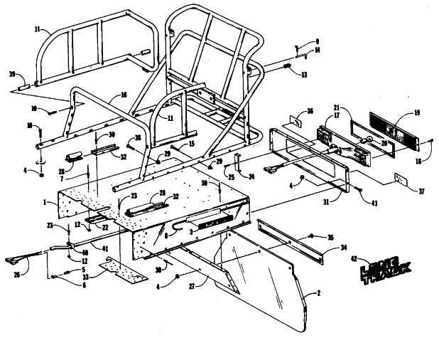 Parts Diagram for Arctic Cat 1987 SUPER JAG SNOWMOBILE BODY EXTENSION
