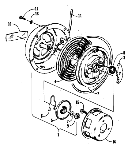 Parts Diagram for Arctic Cat 1987 EL TIGRE 6000 (650 L/C) SNOWMOBILE RECOIL STARTER