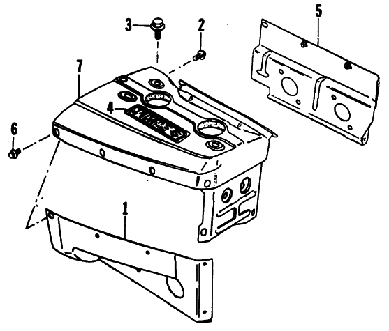 Parts Diagram for Arctic Cat 1988 JAG DELUXE (340 F/C) SNOWMOBILE CYLINDER COWLING