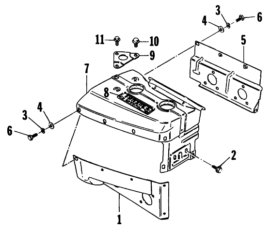 Parts Diagram for Arctic Cat 1993 PANTHER DELUXE SNOWMOBILE CYLINDER COWLING