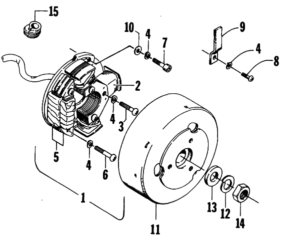 Parts Diagram for Arctic Cat 1989 EL TIGRE EXT SNOWMOBILE MAGNETO
