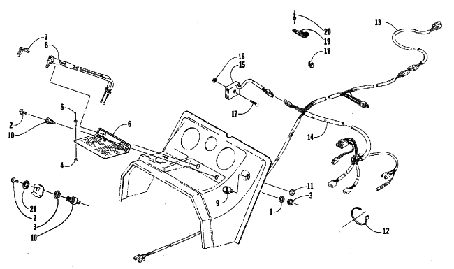 Parts Diagram for Arctic Cat 1988 PANTERA (440 L/C) SNOWMOBILE IGNITION, CHOKE, AND WIRING