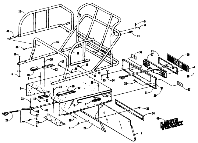 Parts Diagram for Arctic Cat 1988 CHEETAH (500 F/C) SNOWMOBILE BODY EXTENSION