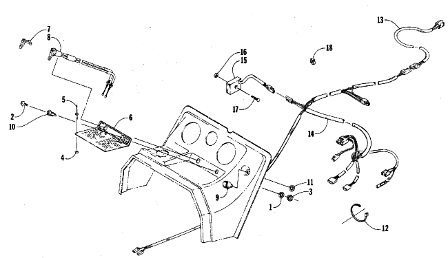 Parts Diagram for Arctic Cat 1988 COUGAR (500 F/C) SNOWMOBILE IGNITION, CHOKE, AND WIRING