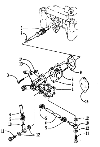 Parts Diagram for Arctic Cat 1988 PANTHER (F/C) SNOWMOBILE OIL PUMP
