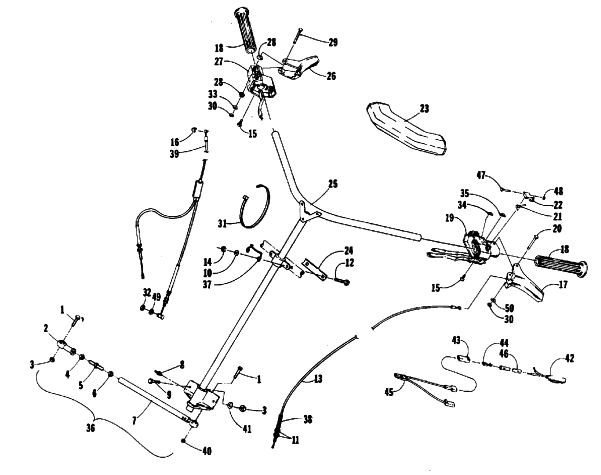 Parts Diagram for Arctic Cat 1988 JAG (340 F/C) SNOWMOBILE STEERING - ASAHI DENSO SWITCHES