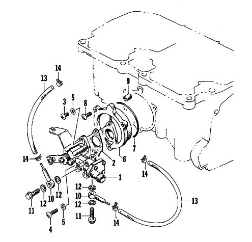 Parts Diagram for Arctic Cat 1993 WILDCAT SNOWMOBILE OIL PUMP