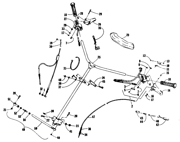 Parts Diagram for Arctic Cat 1990 JAG SNOWMOBILE STEERING