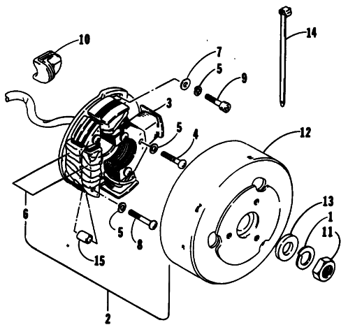 Parts Diagram for Arctic Cat 1991 PANTHER SNOWMOBILE MAGNETO