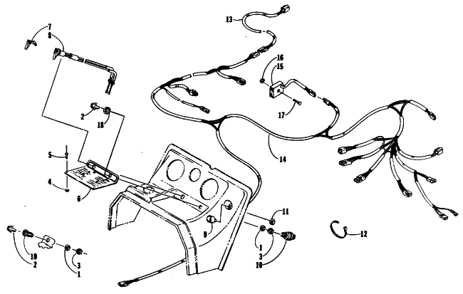 Parts Diagram for Arctic Cat 1989 PANTERA (440 L/C) SNOWMOBILE IGNITION, CHOKE, AND WIRING