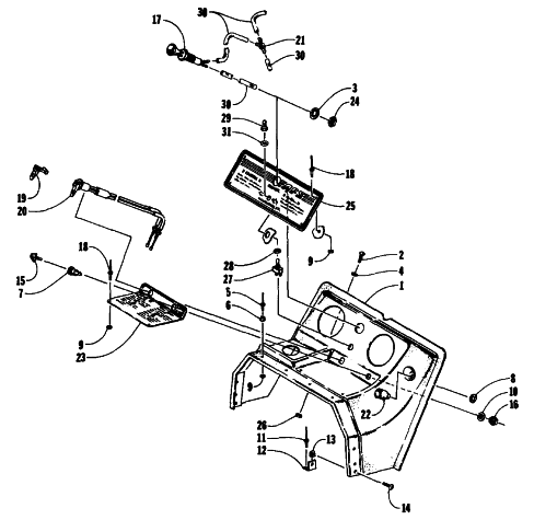 Parts Diagram for Arctic Cat 1989 COUGAR SNOWMOBILE SWITCH, CHOKE, AND CONSOLE ASSEMBLY