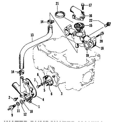 Parts Diagram for Arctic Cat 1993 WILDCAT MOUNTAIN CAT SNOWMOBILE WATER PUMP/WATER MANIFOLD