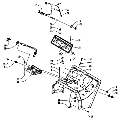 Parts Diagram for Arctic Cat 1990 COUGAR SNOWMOBILE SWITCH, CHOKE, AND CONSOLE ASSEMBLY