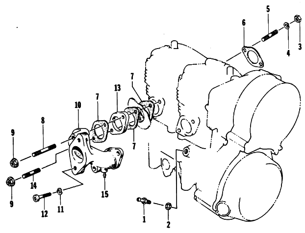 Parts Diagram for Arctic Cat 1990 JAG MOUNTAIN CAT SNOWMOBILE INTAKE MANIFOLD