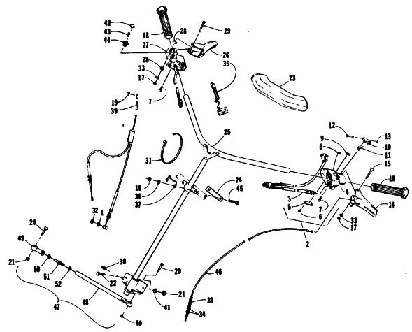 Parts Diagram for Arctic Cat 1990 JAG MOUNTAIN CAT SNOWMOBILE STEERING