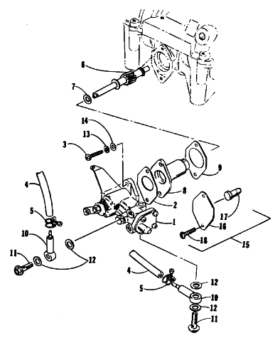 Parts Diagram for Arctic Cat 1990 JAG MOUNTAIN CAT SNOWMOBILE OIL PUMP