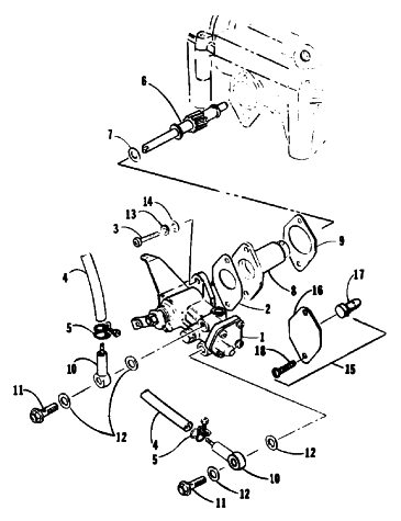 Parts Diagram for Arctic Cat 1990 COUGAR SNOWMOBILE OIL PUMP