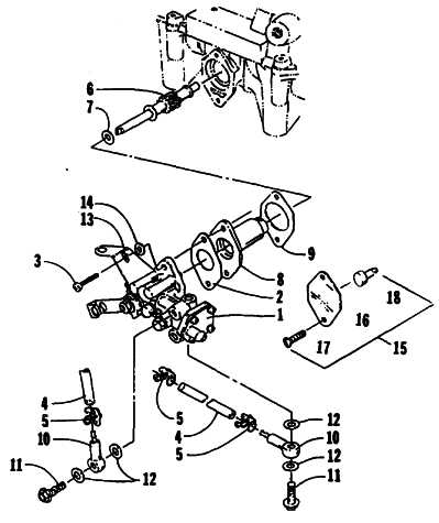Parts Diagram for Arctic Cat 1991 EL TIGRE EXT MOUNTAIN CAT SNOWMOBILE OIL PUMP