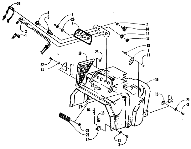 Parts Diagram for Arctic Cat 1990 EL TIGRE EXT SPECIAL SNOWMOBILE SWITCH AND CONSOLE ASSEMBLY