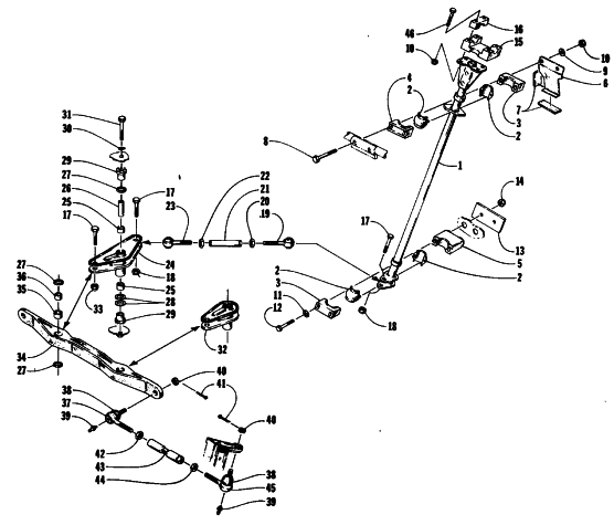 Parts Diagram for Arctic Cat 1990 PROWLER SNOWMOBILE TIE ROD/STEERING POST ASSEMBLY
