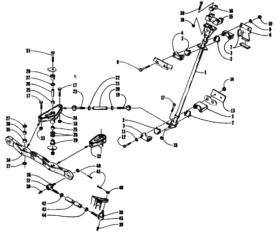 Parts Diagram for Arctic Cat 1991 PROWLER MOUNTAIN CAT SNOWMOBILE TIE ROD/STEERING POST ASSEMBLY
