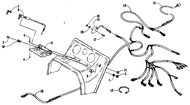 Parts Diagram for Arctic Cat 1991 LYNX DELUXE SNOWMOBILE IGNITION, CHOKE, AND WIRING