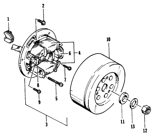 Parts Diagram for Arctic Cat 1993 COUGAR MOUNTAIN CAT SNOWMOBILE MAGNETO