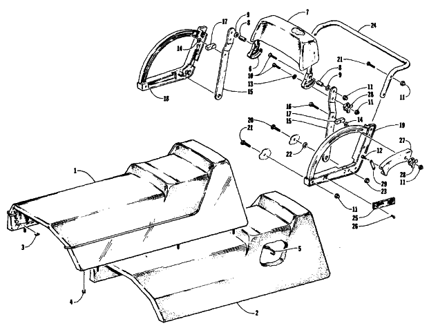 Parts Diagram for Arctic Cat 1991 PROWLER TWO-UP SNOWMOBILE SEAT AND BACKREST ASSEMBLIES