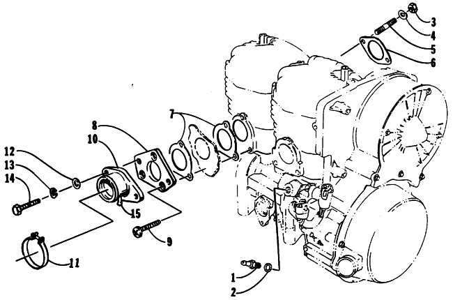 Parts Diagram for Arctic Cat 1991 JAG AFS SPECIAL SNOWMOBILE INTAKE ASSEMBLY