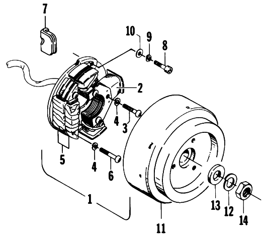 Parts Diagram for Arctic Cat 1993 440 ZR SNOWMOBILE MAGNETO