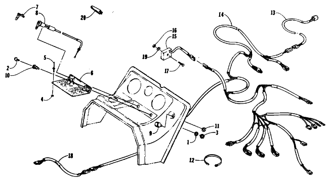 Parts Diagram for Arctic Cat 1991 LYNX SNOWMOBILE IGNITION, CHOKE, AND WIRING