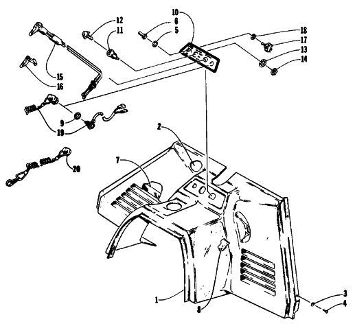 Parts Diagram for Arctic Cat 1992 JAG SPECIAL SNOWMOBILE CONSOLE AND SWITCH ASSEMBLIES