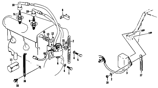 Parts Diagram for Arctic Cat 1992 PANTHER DELUXE SNOWMOBILE ELECTRICAL