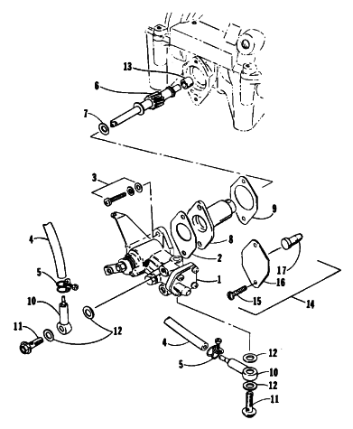 Parts Diagram for Arctic Cat 1993 LYNX SNOWMOBILE OIL PUMP