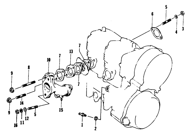 Parts Diagram for Arctic Cat 1993 LYNX SNOWMOBILE INTAKE MANIFOLD