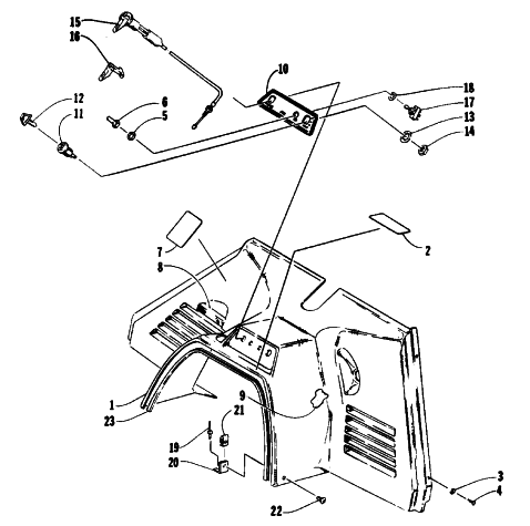 Parts Diagram for Arctic Cat 1993 COUGAR MOUNTAIN CAT SNOWMOBILE CONSOLE AND SWITCH ASSEMBLIES