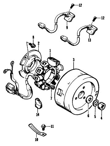Parts Diagram for Arctic Cat 1993 EXT EFI MOUNTAIN CAT SNOWMOBILE MAGNETO