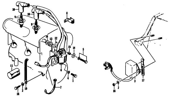 Parts Diagram for Arctic Cat 1994 JAG SNOWMOBILE ELECTRICAL