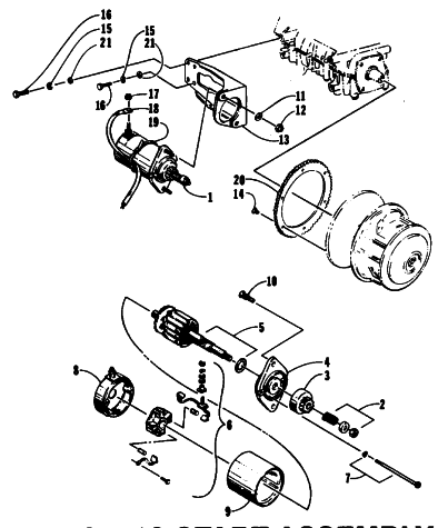 Parts Diagram for Arctic Cat 1994 PUMA SNOWMOBILE ELECTRIC START ASSEMBLY
