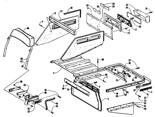 Parts Diagram for Arctic Cat 1994 CHEETAH 550 SNOWMOBILE BODY EXTENSION