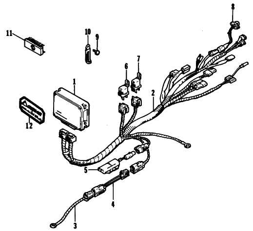 Parts Diagram for Arctic Cat 1994 EXT EFI MOUNTAIN CAT SNOWMOBILE ECU AND ECU HARNESS ASSEMBLIES