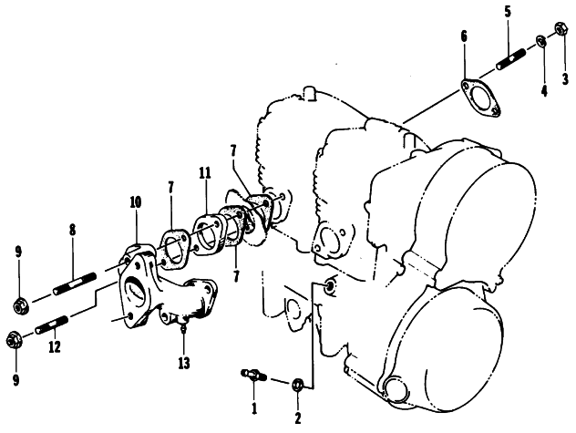 Parts Diagram for Arctic Cat 1995 PUMA DELUXE SNOWMOBILE INTAKE MANIFOLD