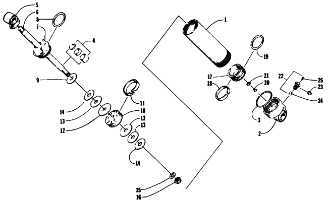 Parts Diagram for Arctic Cat 1994 ZR 700 SNOWMOBILE FRONT SUSPENSION SHOCK ABSORBER