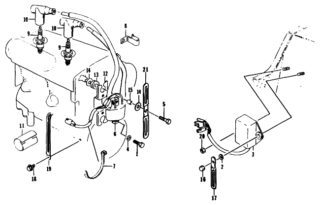 Parts Diagram for Arctic Cat 1995 BEARCAT 440 SNOWMOBILE ELECTRICAL