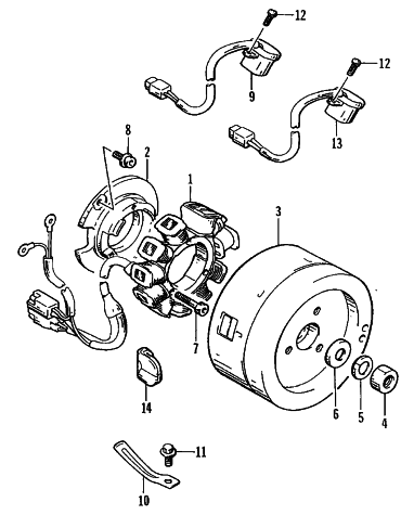 Parts Diagram for Arctic Cat 1995 EXT EFI SNOWMOBILE MAGNETO