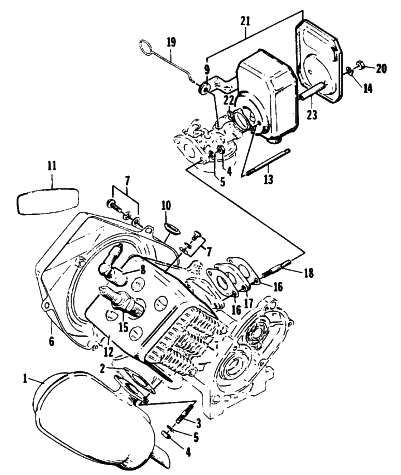 Parts Diagram for Arctic Cat 1995 KITTY CAT SNOWMOBILE MUFFLER, COWLING AND SILENCER