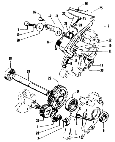 Parts Diagram for Arctic Cat 1993 KITTY CAT SNOWMOBILE GOVERNOR